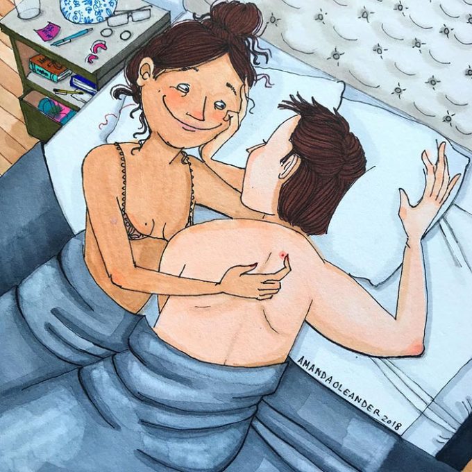 О чем обычно молчат влюбленные: честные иллюстрации американской художницы про любовь в мелочах