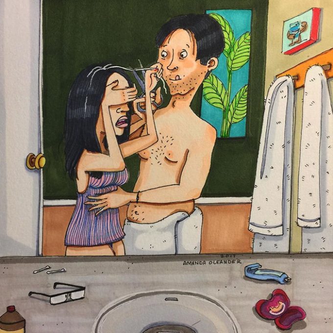 О чем обычно молчат влюбленные: честные иллюстрации американской художницы про любовь в мелочах