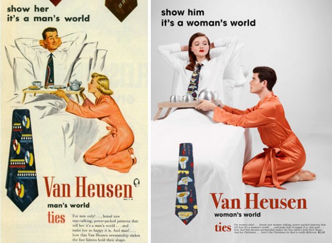 Фотограф поменял местами гендерные роли в рекламных объявлениях 50-х годов. Это может не понравиться многим мужчинам